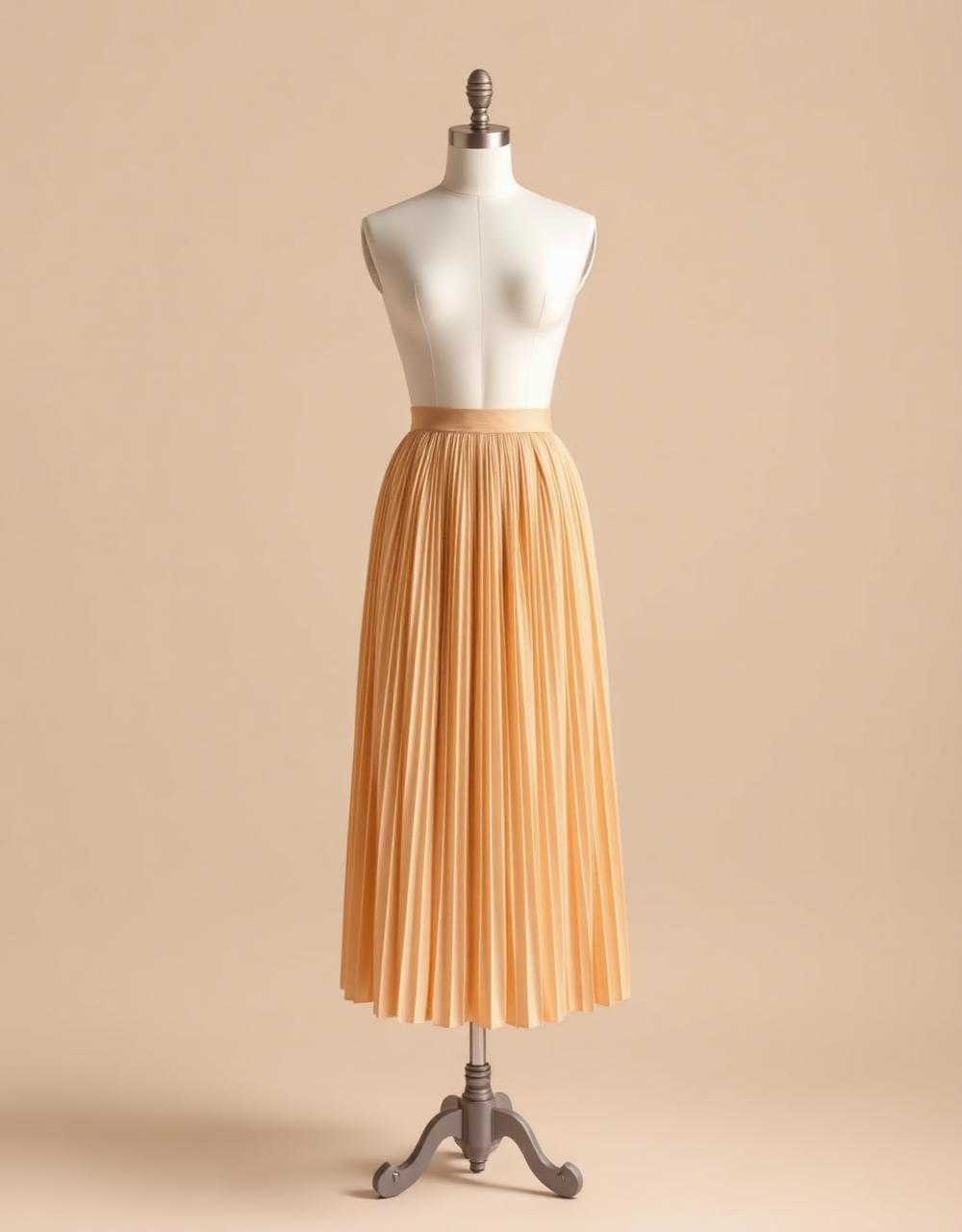 Sun-Pleat Midi Skirt